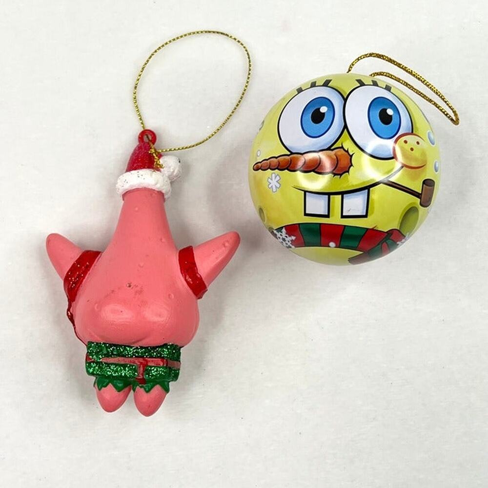 Set of Two Spongebob Squarepants/ Patrick Ornaments - Picture 3 of 7